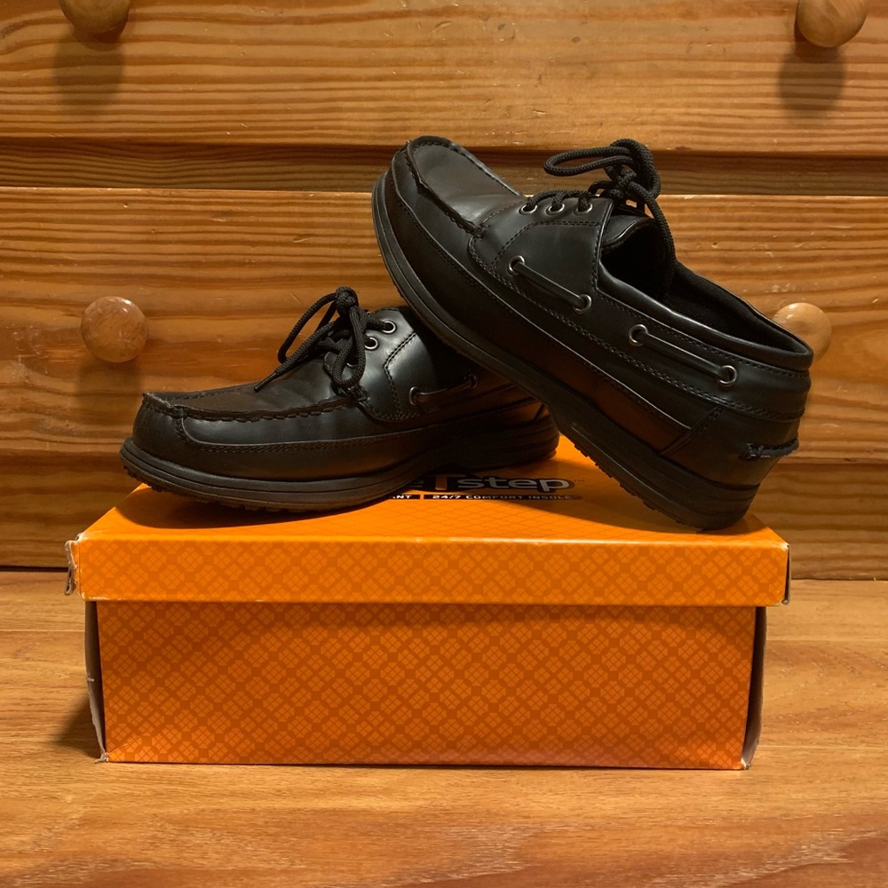 SafeTstep Comfort Black Boat Shoe